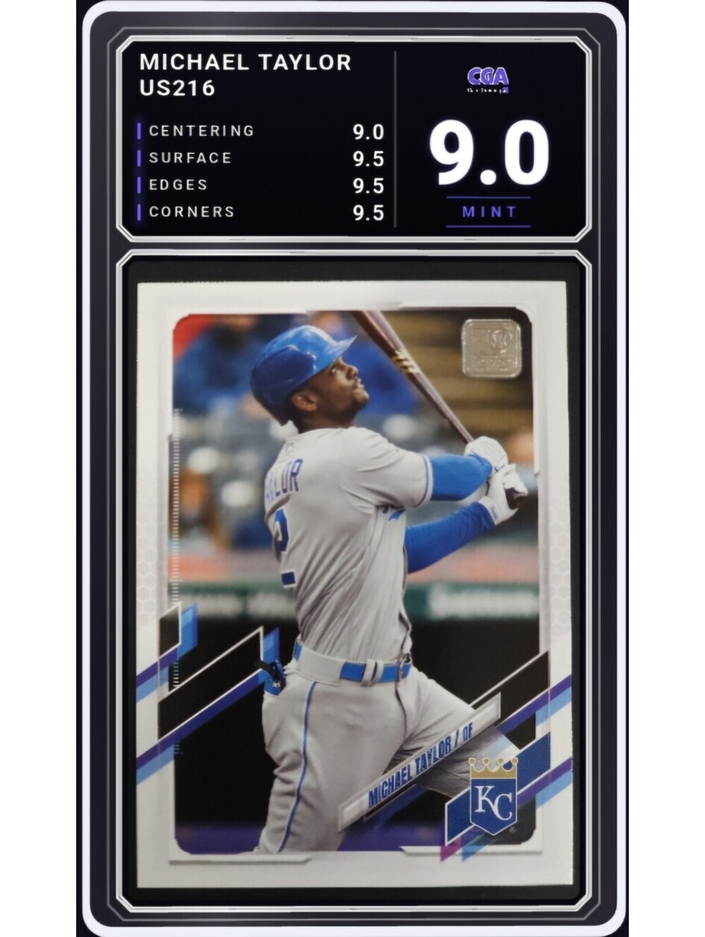 2021 Topps Update #US216 Michael Taylor Kansas City Royals CGA 9.0 Digital Grade
